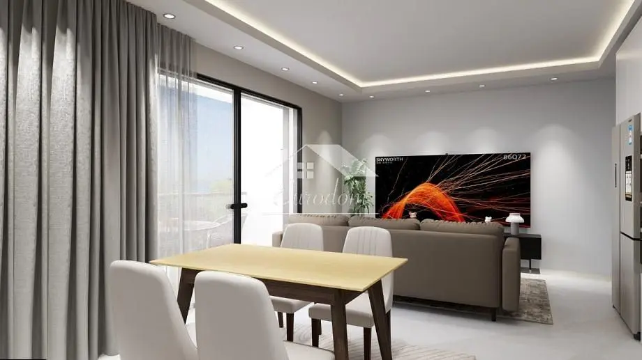 Obývačka; výhľad, prirodzené svetlo, moderný štýl