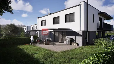 Maison et environs; vue