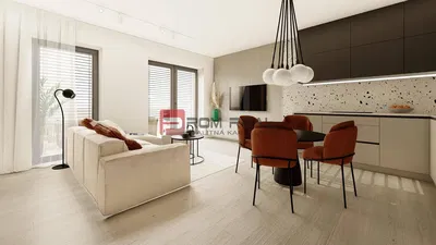 Salon; vue, style moderne, lumière naturelle