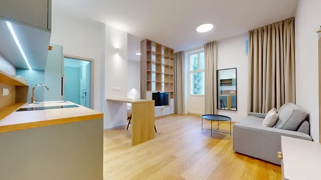 Soggiorno; vista, pavimento in legno, luce naturale, stile moderno