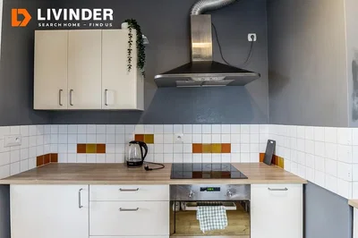 Cuisine; électroménager, carrelage, rénové, lumière naturelle, style moderne