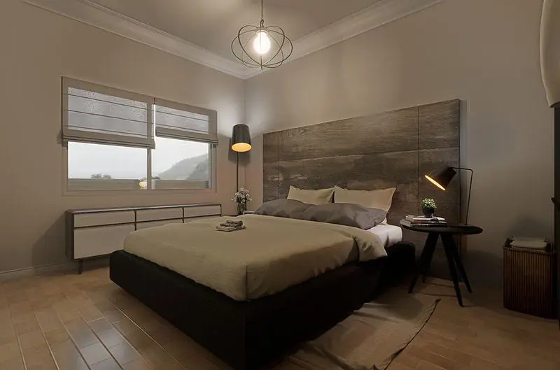 Slaapkamer; natuurlijk licht, moderne stijl