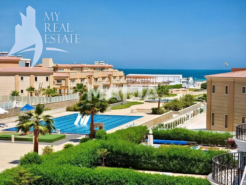 House and surroundings; view