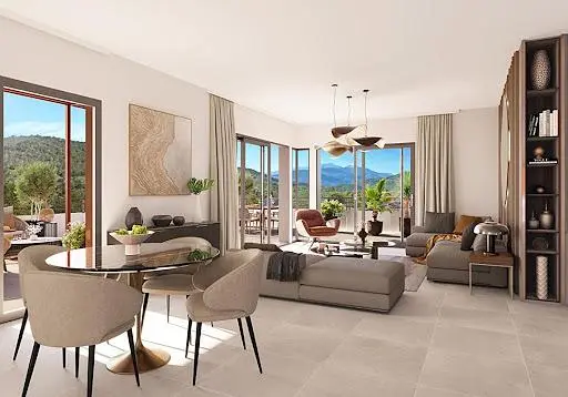 Wohnzimmer; blick, tageslicht, moderner stil