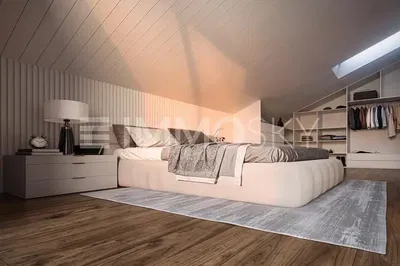 Schlafzimmer; holzboden, tageslicht, moderner stil