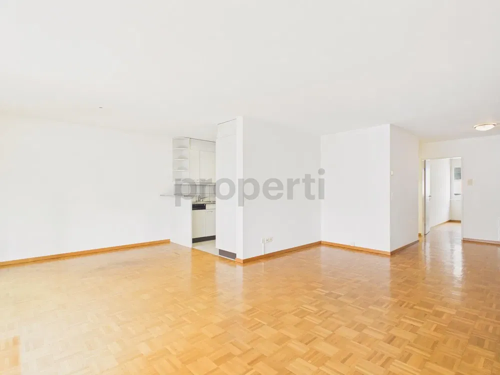 Living room; wood floor, natural light