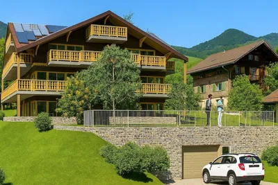 Haus und umgebung; blick, holzbalken, holzboden, hohe decken, tageslicht, rustikaler stil