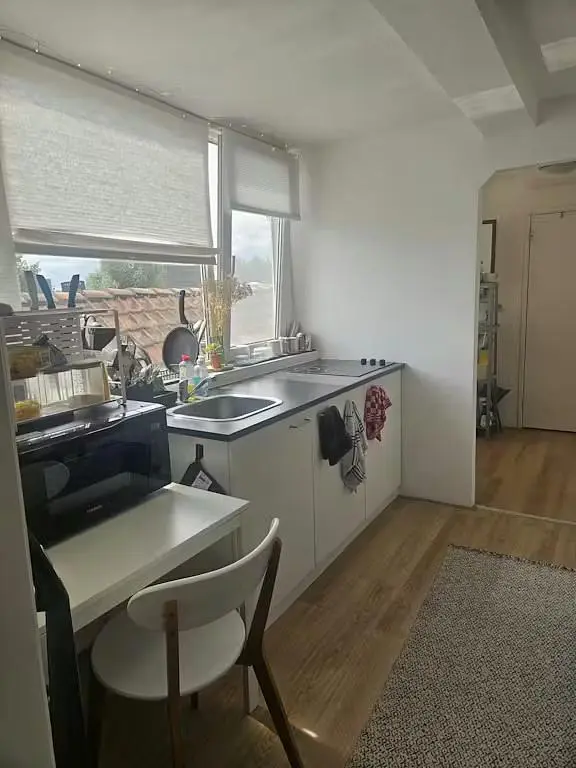 Mutfak; mutfak aletleri, doğal ışık, modern stil