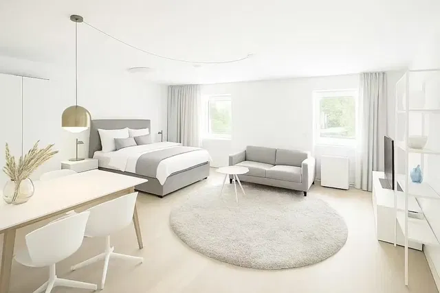 Salon; światło dzienne, styl nowoczesny