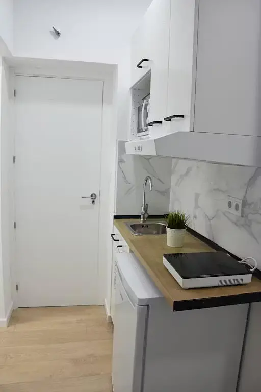 Cuisine; électroménager, lumière naturelle, style moderne