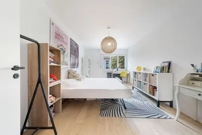 Chambre; lumière naturelle, style moderne