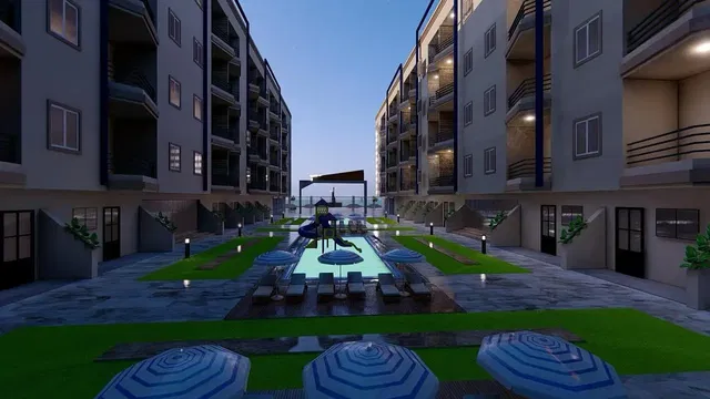 Dům a okolí; výhled