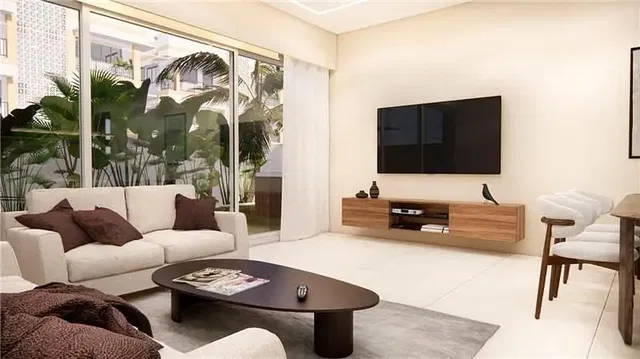 Living room; view, natural light, modern style