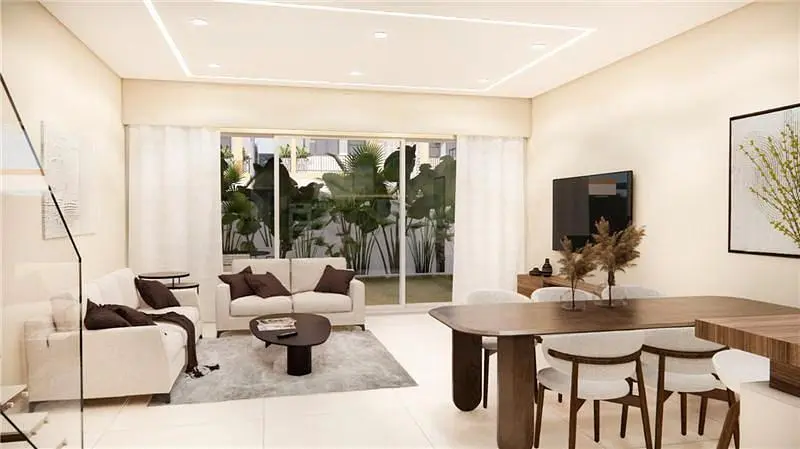 Obývací pokoj; přirozené světlo, moderní styl, dlažba