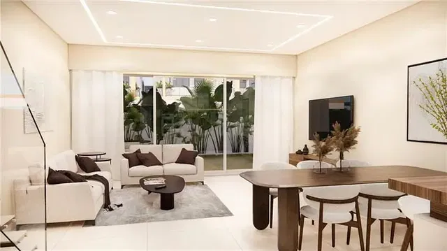 Living room; natural light, modern style, tile floor