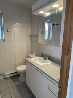 Salle de bain; carrelage, lumière naturelle