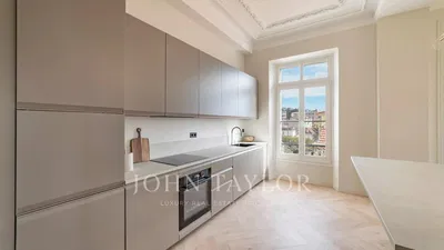 مطبخ; أجهزة المطبخ, إطلالة, أرضية خشبية, مجدد, ضوء طبيعي, أسلوب عصري