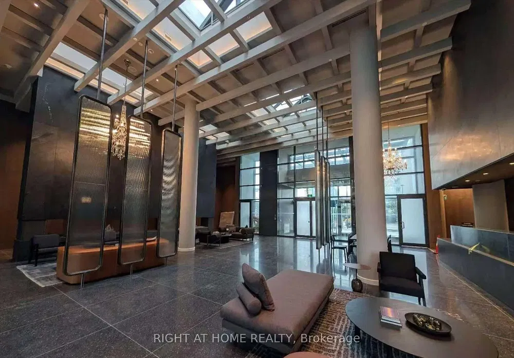 Living room; high ceiling, natural light, modern style