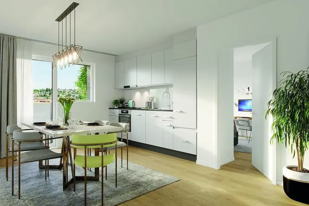 Küche; blick, moderner stil, tageslicht