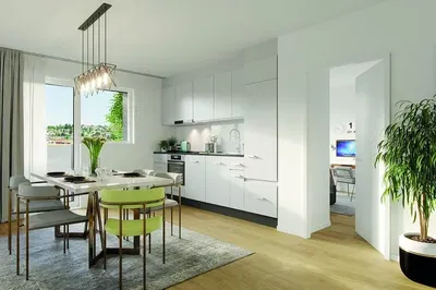 Küche; blick, moderner stil, tageslicht