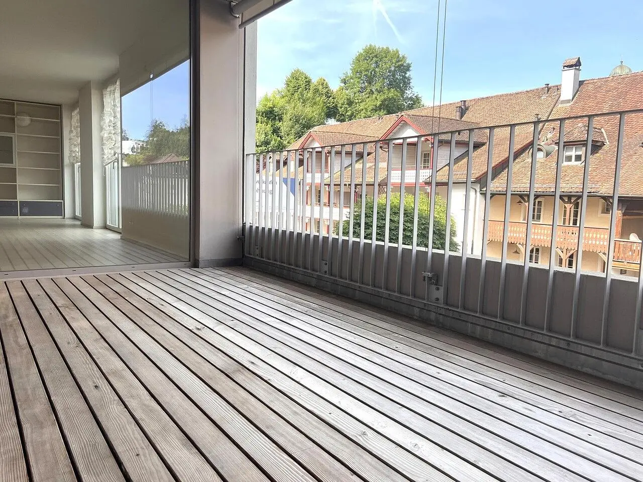 Balkon; pogled, drveni pod