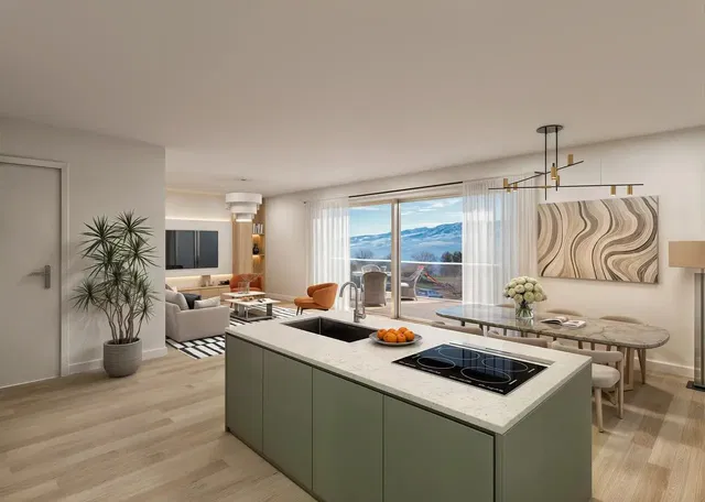 Küche; blick, moderner stil, tageslicht