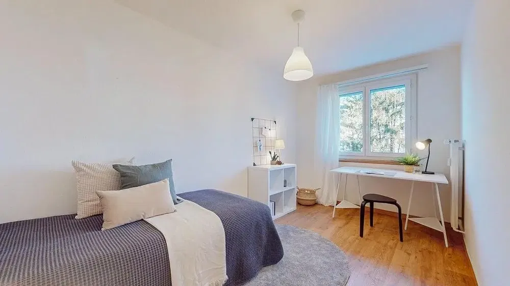 Bedroom; natural light, wood floor