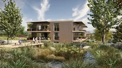 Haus und umgebung; blick, tageslicht