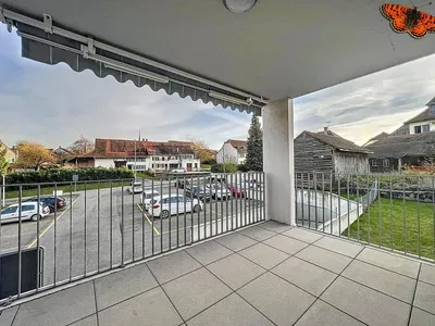 Balkon; fliesenboden, blick