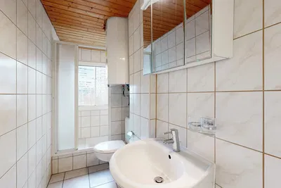 Тоалет; плочице, природно светло