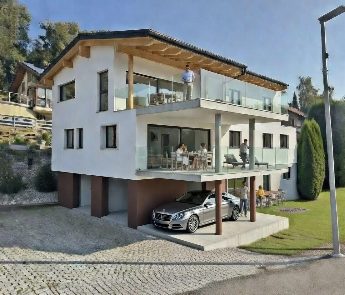 Kuća i okolina; pogled