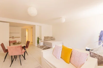 Дневна соба; природно светло, модерни стил