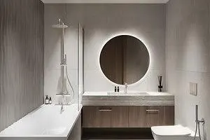 Banyo; tadilatlı, doğal ışık