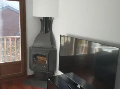 Living room; fireplace, natural light