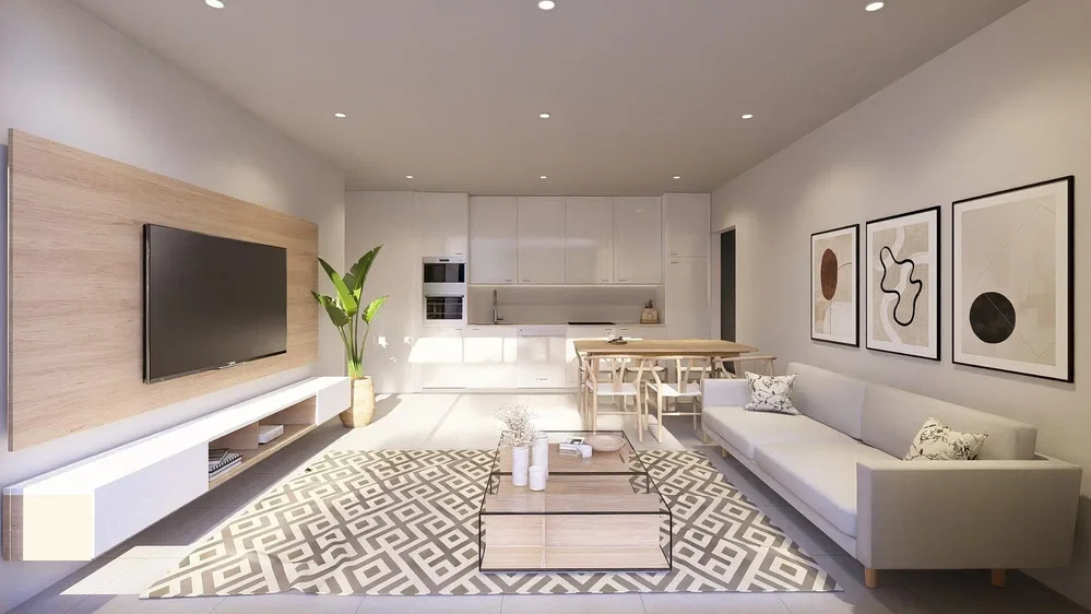 Soggiorno; luce naturale, stile moderno