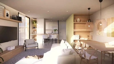 Soggiorno; luce naturale, stile moderno