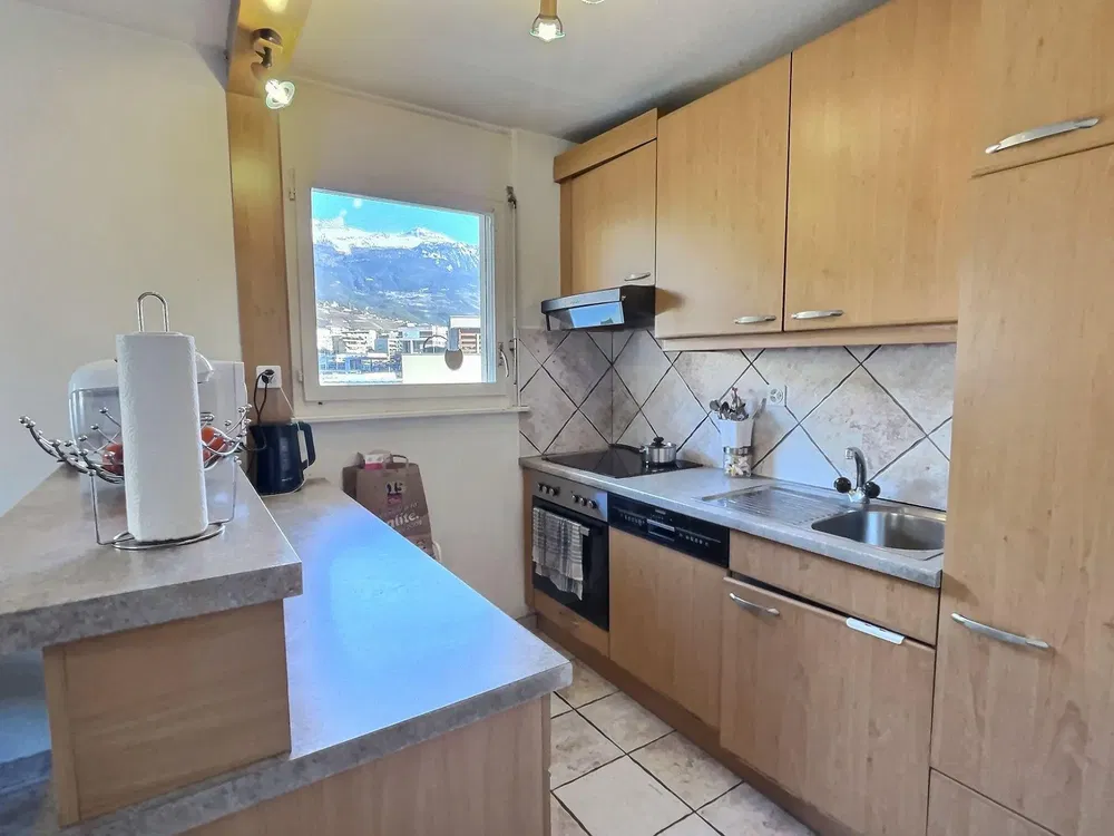 Kitchen; view, kitchen appliances, natural light, modern style