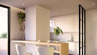 Кухиња; модерни стил, природно светло