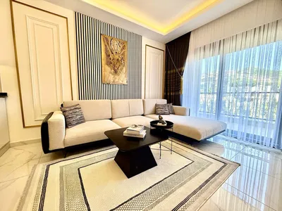 Living room; view, natural light, modern style, tile floor