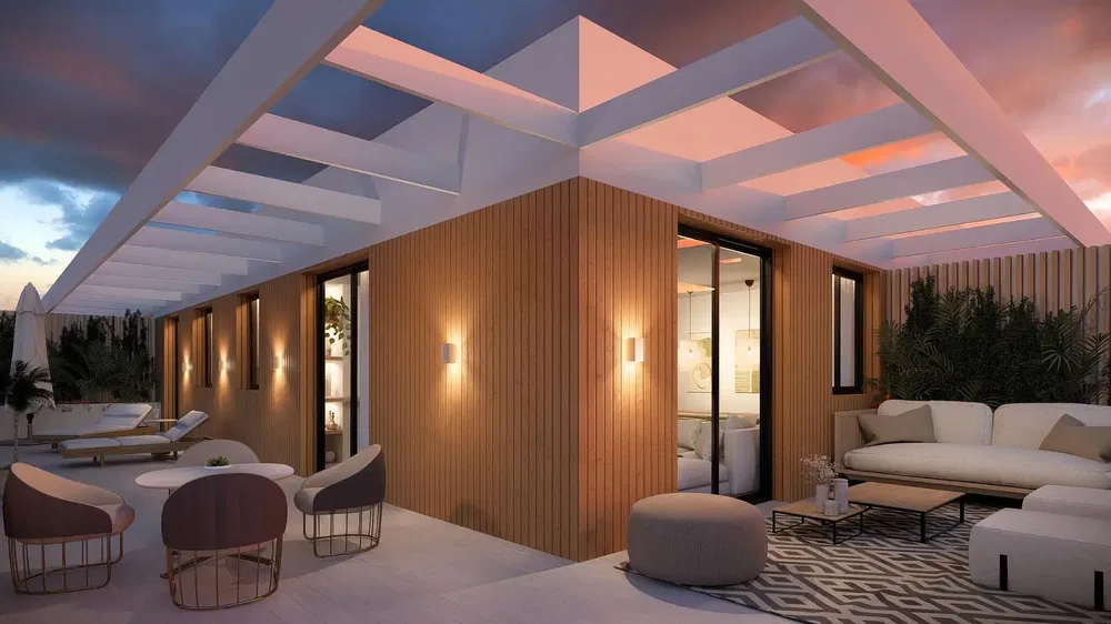 Тераса; поглед, природно светло, модерни стил