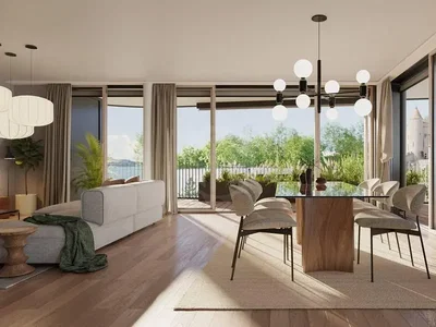 Salon; vue, parquet, lumière naturelle, style moderne