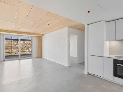 Küche; blick, renoviert, tageslicht