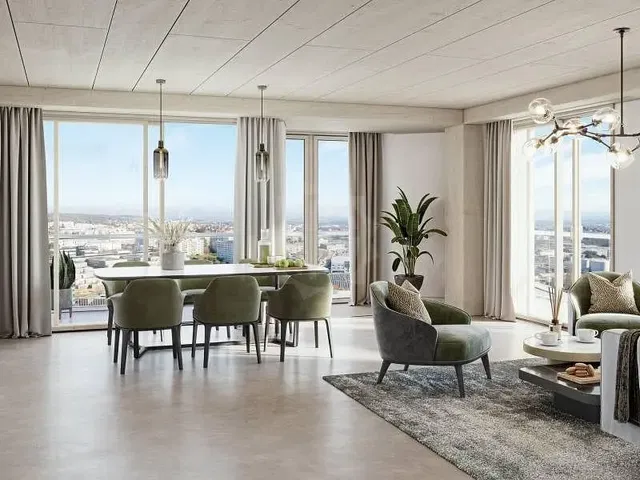 Wohnzimmer; blick, tageslicht, moderner stil