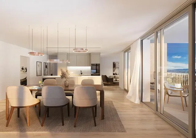 Wohnzimmer; blick, tageslicht, moderner stil