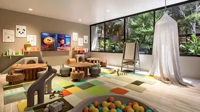 Habitación infantil; luz natural, estilo moderno