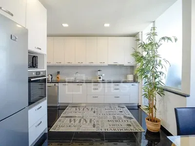 Кухиња; кухињски апарати, плочице, природно светло, модерни стил