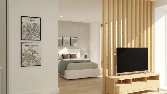 Sypialnia; światło dzienne, styl nowoczesny