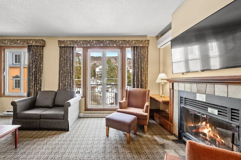 Wohnzimmer; kamin, blick, tageslicht