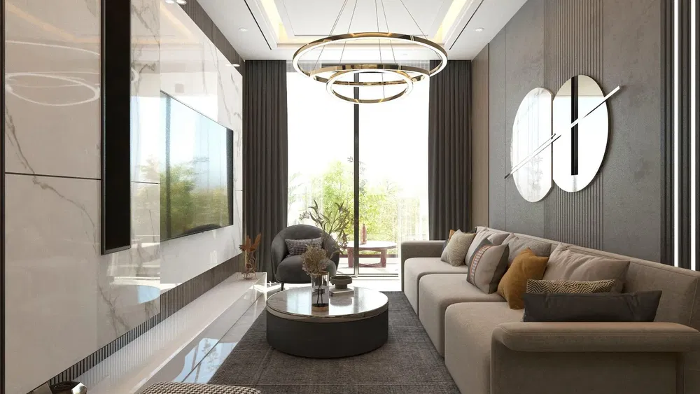 Wohnzimmer; tageslicht, moderner stil