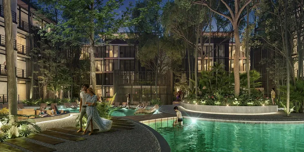 Casa y alrededores; vista, luz natural